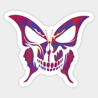 Skull in Butterfly Sticker